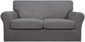 Easy-Going 3 Pieces Stretch Loveseat Couch Cover for 2 Cushion Washable