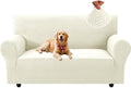 XINEAGE Loveseat Slipcover Pet Friendly, Stretch Couch Cover,Beige White