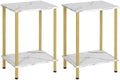 HOOBRO End Tables Set of 2, Small Side Tables, Nightstands for Small Spaces