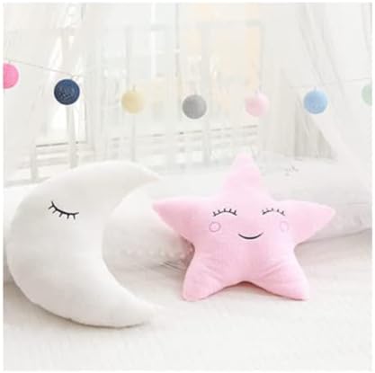 Star Pillow Moon Cloud Fresh Room Decoration Home Cushion Bed Pillow (Star 19.5 * 19.5inch/50 * 50cm, White)
