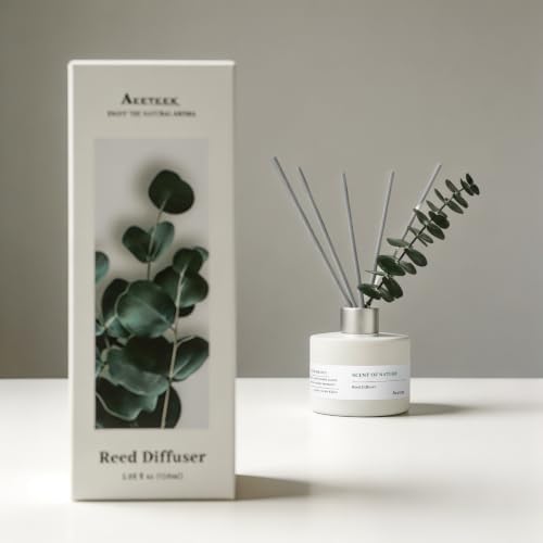 Wild Mint & Eucalyptus Reed Diffuser, 5.07oz(150ml) Essential Oils