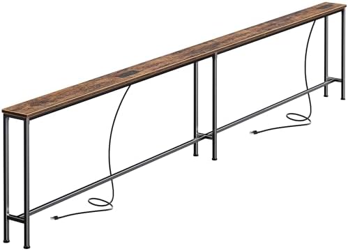 SUPERJARE 110.2 Inch Sofa Table with 2 Power Outlets and USB-C Port