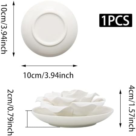 Flower Rose Ceramic Essential Oil Mini Diffuser, Ceramic Pallet A