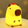 Cute Capybara Night Light, Squishy Animal LED Night Lamp Rechargeable, Novelty Nursery Lamp Nightlight for Kids, 2 Levels Dimmable Touch Lamp for Bedroom, Room Decor Gifts Stuff for Girls Boys