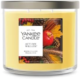 Yankee Candle Autumn Wreath Scented Candle, 14.5oz 3-Wick