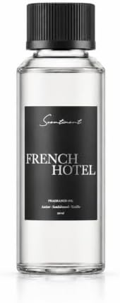 Scentiment French Hotel Diffuser Oil - Premium Hotel Scent with Notes of Clove, Patchouli & Sandalwood Home Scent, Aromatherapy Fragrance Oil Diffuser Refill - 4.06 fl oz (120 mL)