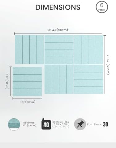 Felt Bulletin Board & Cork Board Alternative 36" x 24"