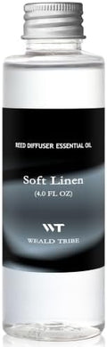 WEALD TRIBE Reed Diffuser Oil Refill with 6 Sticks | Soft Linen Scent