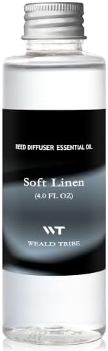 WEALD TRIBE Reed Diffuser Oil Refill with 6 Sticks | Soft Linen Scent