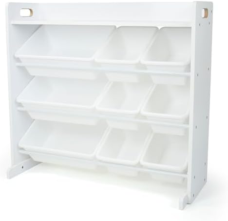 Humble Crew Kids Toy Organizer with Display Shelf, 9 Bins, 3 Tier Storage