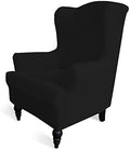 Easy-Going Stretch Wingback Chair Sofa Slipcover Black