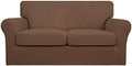Easy-Going 3 Pieces Stretch Loveseat Couch Cover for 2 Cushion Washable