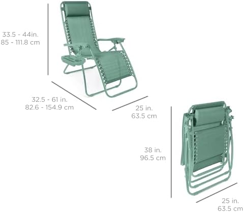 Best Choice Products Zero Gravity Chair Recliner, Seafoam