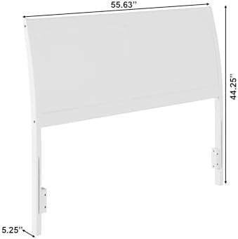 AFI, Portland Full Sleigh Solid Wood Panel Headboard, White