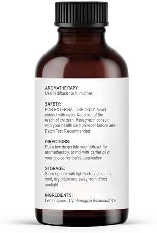 Majestic Pure Lemongrass Essential Oil for Diffuser - 1 Fl Oz