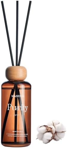 M&SENSE Reed Diffuser Set, Linen, 6.3 oz Natural Essential Oil
