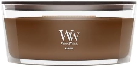 WoodWick Humidor Scented Candle, Crackling Wick, 16oz