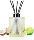 M&SENSE Reed Diffuser Set, Coconut Lime, 17 oz Natural Essential Oil