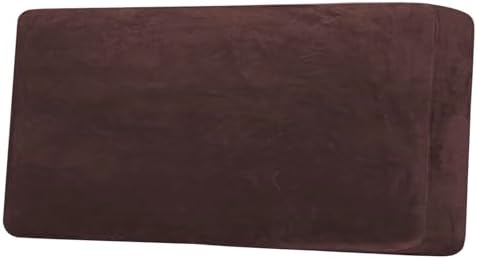 H.VERSAILTEX Velvet Stretch Individual Couch Cushion Cover Plush Cushion Slipcover for Loveseat Sofa Cushion Furniture Protector Seat Cushion Sofa Cover (1 Piece Sofa Cushion Cover, Brown)