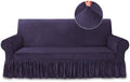 NICEEC Purple Couch Covers for Sofa Cover Universal Slipcovers with Skirt