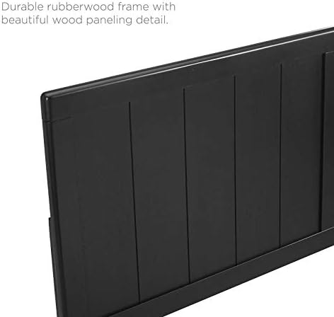 Modway MOD-6216-BLK Robbie Twin Wood Headboard, Black