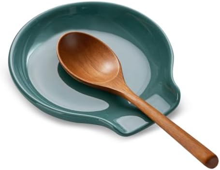 LarqeeWare Ceramic Spoon Rest for Stove Top, Modern Kitchen Counter Holder