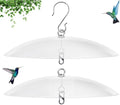 12" Bird Feeder Rain Guard, Hummingbird Feeder Shade Dome Cover, Hanging Baffle for Bird Feeder Pole,Smart Birds Feeder's Umbrella(Translucent), 2 Pack