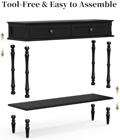 ARTPOWER Console Table for Entryway with 2 Drawer Set of 2,10 mins Assembly