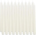 flamecan Ivory Taper Candles, Set of 40 Unscented and Smokeless 10 Inch Taper Candles Long Burning, Paraffin Wax with Cotton Wicks for Burning Approxinately 7-8 Hours Time