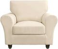 SearchI Stretch Sofa Cover Couch Covers, 2 Piece Armchair Slipcover with Separate Chair Cushion Cover, Washable Furniture Protector for Living Room(Armchair, Beige)
