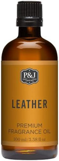 P&J Trading - Leather Scented Oil 100ml - Fragrance Oil for Candle Making, Soap Making, Diffuser Oil
