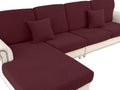LA MEACK Couch Cushion Cover Seat Cushion Cover Stretch Armchair Cover Separate Sectional Sofa Slipcovers Furniture Protector(1 Piece for Seat or Sofa Backrest, Burgundy)