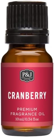 P&J Trading Fragrance Oil for Diffusers for Home - Cranberry 10ml Fragrance Scents for Candle Making - Soap Making Supplies & Car Diffuser Scents
