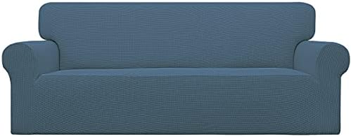 Easy-Going Stretch Couch Covers for Sofa Washable Large Bluestone