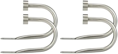 Premium Curtain Holdback, Quality Metal Decorative Curtain Holdbacks with Zinc Alloy Cap Finials,Rust-Proof, Set of 4 Window Curtain Holdbacks,Satin Nickel