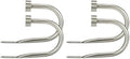 Premium Curtain Holdback, Quality Metal Decorative Curtain Holdbacks with Zinc Alloy Cap Finials,Rust-Proof, Set of 4 Window Curtain Holdbacks,Satin Nickel