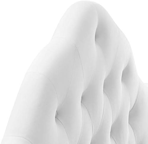 Modway Sovereign Queen Diamond Tufted Performance Velvet Headboard, White