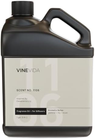 VINEVIDA [128 Fl Oz] Scent NO. 1106 Fragrance Oil for Cold Air Diffusers, Aromatic Notes of Casablanca Lily & Ocean Air Essential Oils for Diffuser Oil Refill & Air Freshener Room Spray