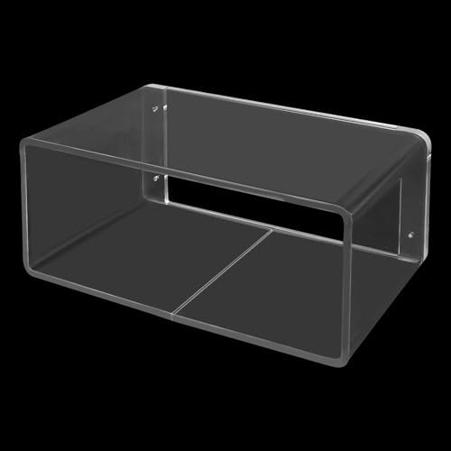 Acrylic Wall-Mounted Nightstand Floating Wall Nightstand Bedside Table Floating Side Table Wall Mounted Clear Shelf for Bedroom Bathroom (Clear)