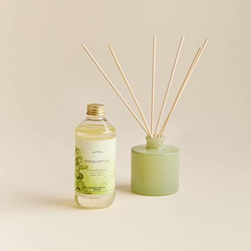 Thymes Reed Diffuser Oil Refill – Fragrance Oil for Diffuser Refill – Flameless Home Fragrance Products – Home Luxury Scents with Notes of Eucalyptus Oil, Lemon, & Bergamot (Eucalyptus, 7.75 fl oz)