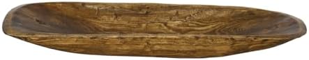 Simply Said, INC Lifestyle Collection Rustic Wooden Dough Bowl, Hand Carved Decorative Wood Bowl, Farmhouse Centerpiece Decor for or Table, Mantel, Coffee Table and Shelf Display, Made in USA