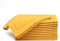 Lightnpro Hemstitched Cloth Dinner Napkins, 18x18 Inch, Mustard