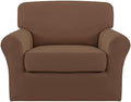 Easy-Going 2 Pieces Stretch Sofa Slipcover for Armchair Washable