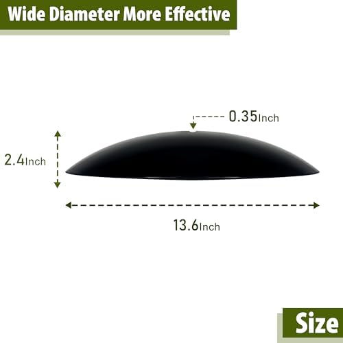 13" Bird Feeder Rain Cover,Bird House Dome,Hummingbird Feeders Guard, Proof for Shepherd's Hook Outdoors, Smart Birds Feeder Umbrella(Black), 4Pack