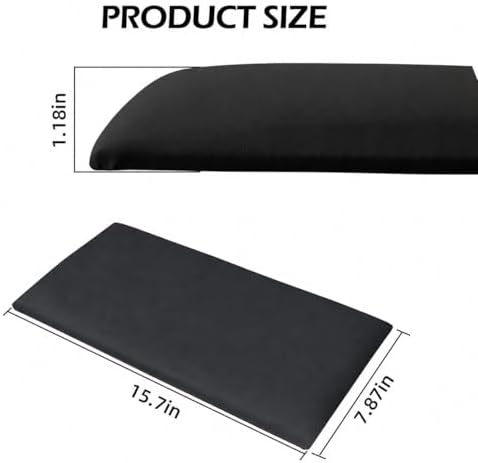 Elvone Upholstered Peel and Stick Headboard Panels, Black, 12 Pack