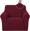 U-NICE HOME Stretch Recliner Chair Cover Armchair Slipcover, Burgundy