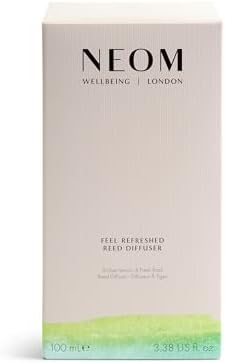 NEOM Feel Refreshed Reed Diffuser, Sicilian Lemon & Basil, 100ml