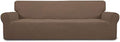 Easy-Going Stretch 4 Seater Oversized Sofa Couch Cover Brown