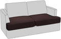 PrinceDeco Stretch T Cushion Loveseat Slipcovers Washable,Pet-Friendly,Brown