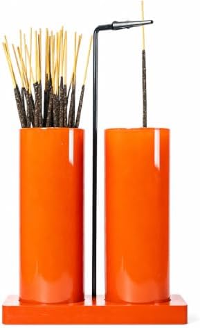 2 in 1 Incense Holder for Sticks,Glass Incense Burner Holder with Storage,Upside Down Incense Holder for Sticks with Glass Ash Catcher for Meditation Yoga Spa Room Home Decor[2 Long Full Brown]